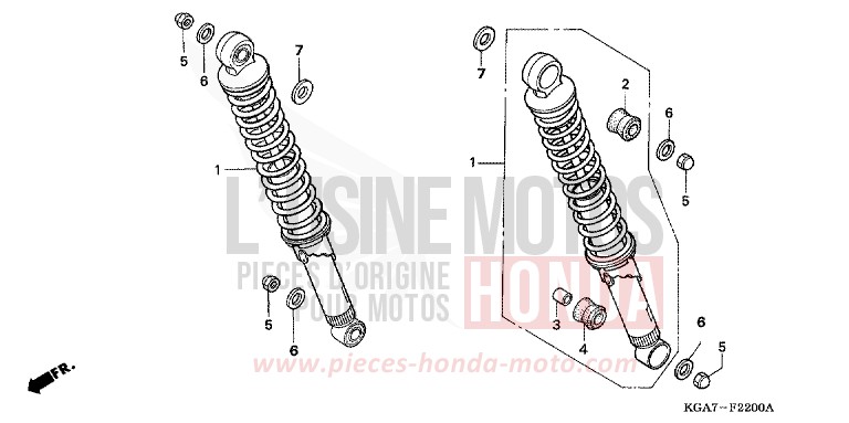 KISSEN, HINTEN von CG125 TITAN ES FORCE SILVER METALLIC (NH411) von 2004